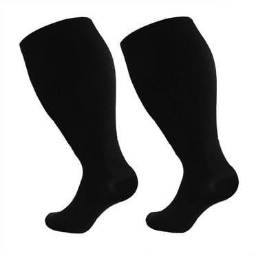 OJSFQUFP Stockings Socks Black Women Solid Plus Size Sports Compression Socks Calf Socks Compression Socks Beautiful Legs Stretch Socks XXXL