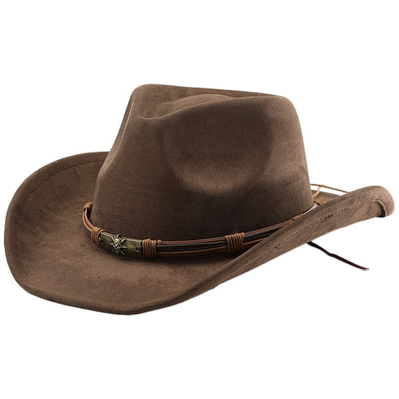OJSFQUFP Suede Wide Brimmed Retro Top Hat for Men and Women Outdoor Travel Hat Jazz Hat Ethnic Top Hat