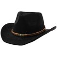 thumbnail image 1 of OJSFQUFP Suede Wide Brimmed Retro Top Hat for Men and Women Outdoor Travel Hat Jazz Hat Ethnic Top Hat, 1 of 7