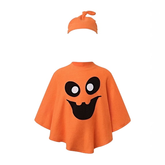 OJSFQUFP Toddler Baby Girl Boy Halloween Ghost Face Cloak with Hat Fancy Party Cape Poncho Hooded Funny Outfits