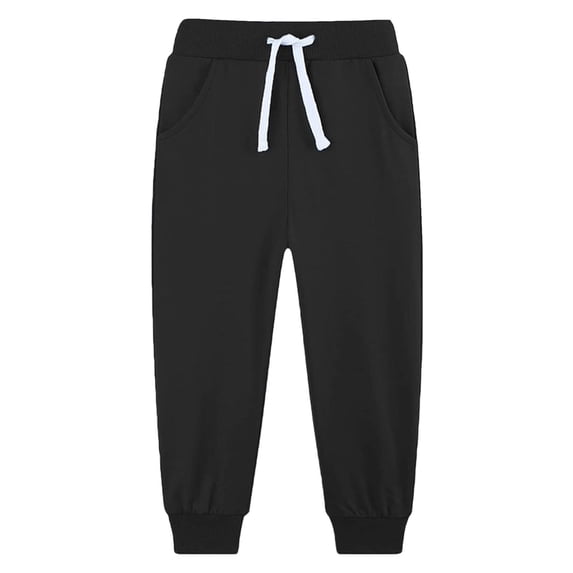 OJSFQUFP Toddler Boys Sweatpants Solid Color Waist Casual Kids Athletic Pants with Pockets Baggy Sweatpants Kids