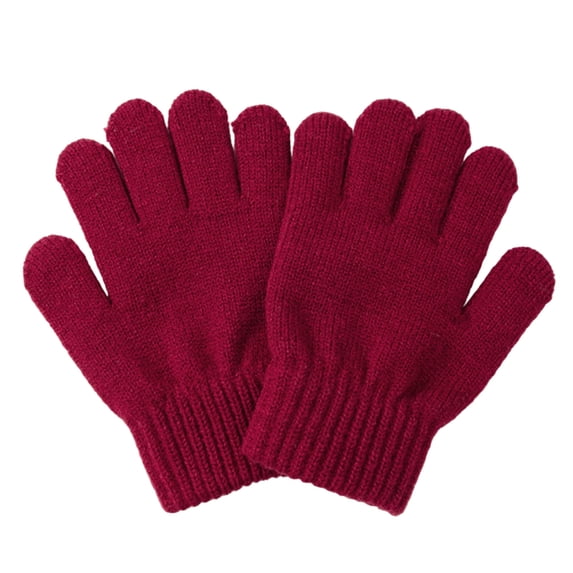 OJSFQUFP Toddler Winter Gloves Knitted Warm Elastic Gloves Suitable for Boys and Girls 5-10 Years
