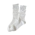 thumbnail image 1 of OJSFQUFP Triple Layer Ruffled Crew Socks for Women Girls Combed Cotton Aesthetic Frilly Cuff Slouch Sock, 1 of 6