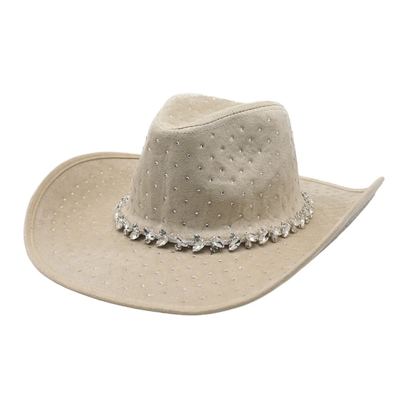 OJSFQUFP Western Cowboy Hat for Women Men Small Short Wide Brim Beach Cow Girls Cattleman Cowboys Hats