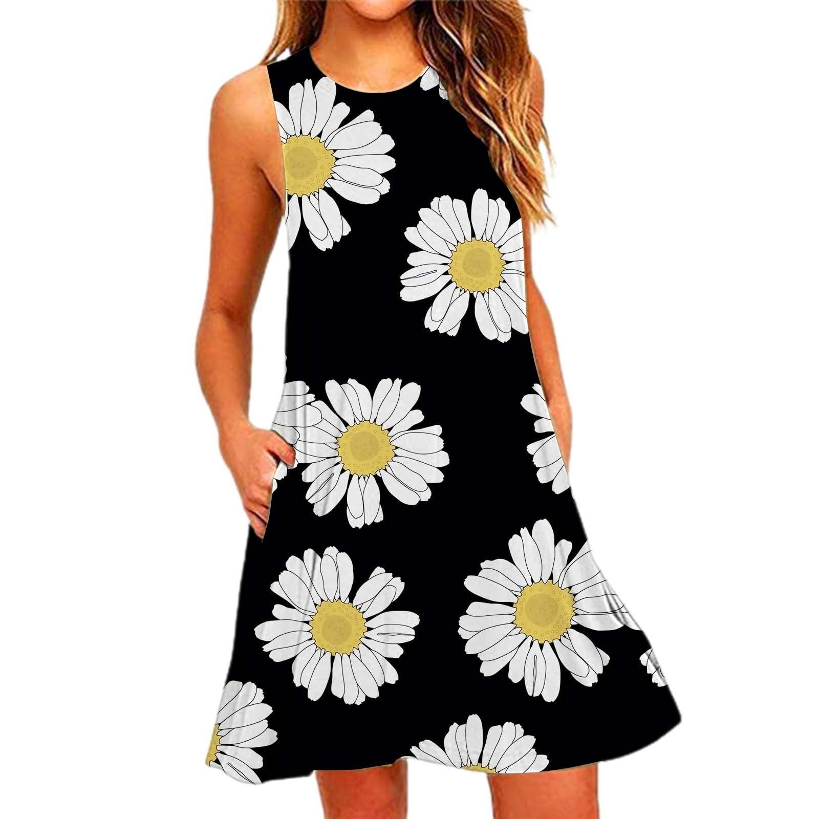 Black With White Midi Swing Dress 3379# Black With White Midi Swing Dress 3379#