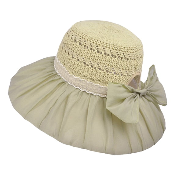 OJSFQUFP Women Beach Hat Summer Straw Sun Hat Fashion Wide Brim Straw Sun Hat