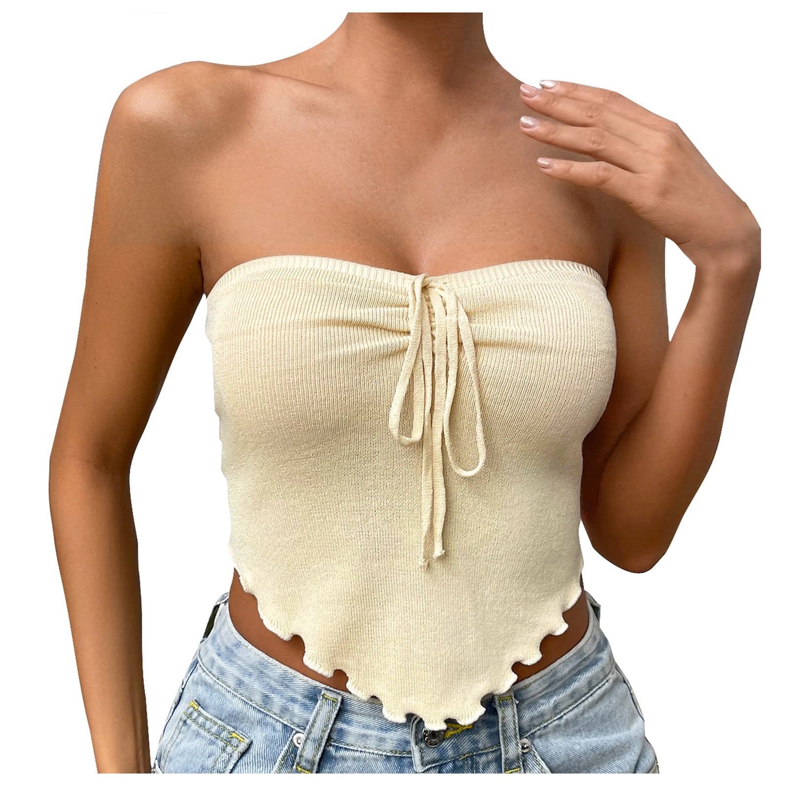 MixMatchy Women's Solid Smocked Tube Top - Walmart.com