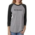 thumbnail image 1 of OK BOOMER Unisex 3/4 Sleeve Baseball Raglan Tee, 1 of 2