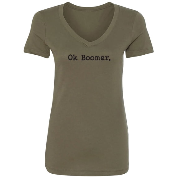 OK BOOMER Womens V-Neck T-Shirt