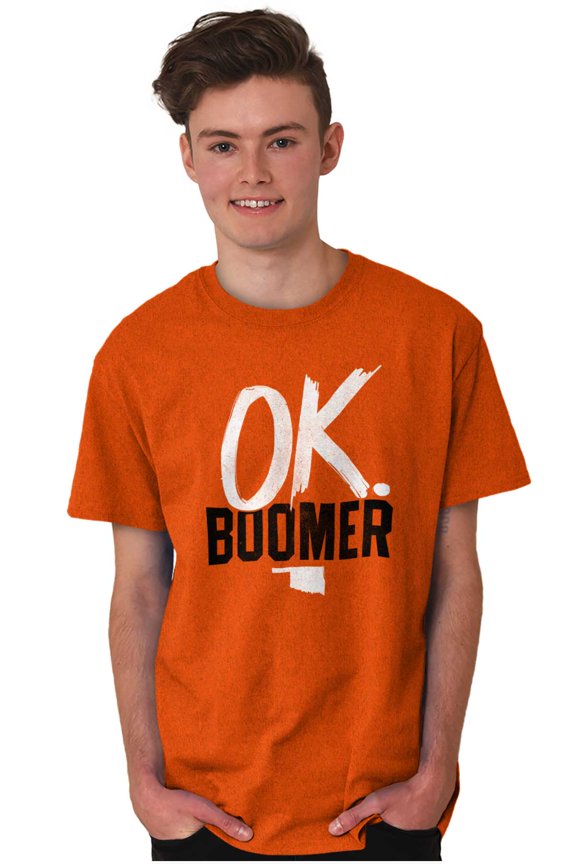 OK Boomer State of Oklahoma Settlers Plus Size Crewneck Graphic Tee Shirt Brisco Brands 2X
