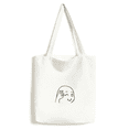 thumbnail image 1 of OK Gestures Cute Wink Black Happy Tote Canvas Bag Shopping Satchel Casual Handbag, 1 of 3