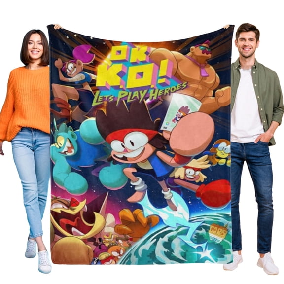 OK K.O.! Seamos Héroes Throw Blanket Gifts for Fans Lover Girls Boys Women Present Hoodie Him Bed 50"x60"