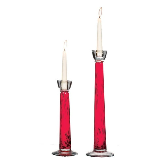 OK Lighting Glass Candleholder Set