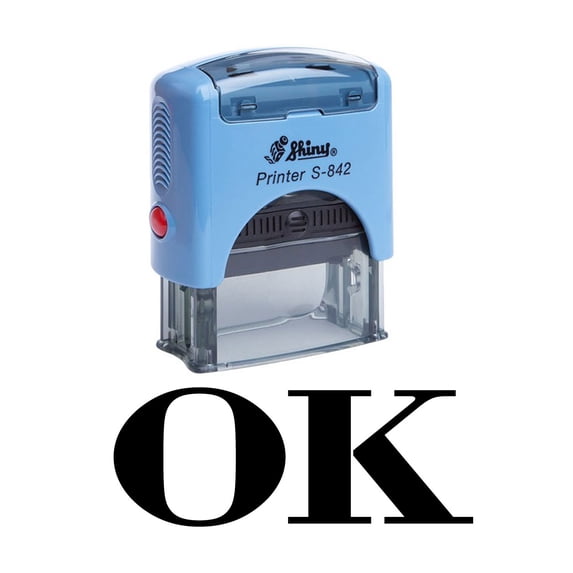 OK Self Inking Rubber Stamp Custom Shiny Office Stationary Stamp