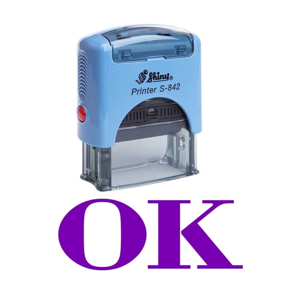 OK Self Inking Rubber Stamp Custom Shiny Office Stationary Stamp