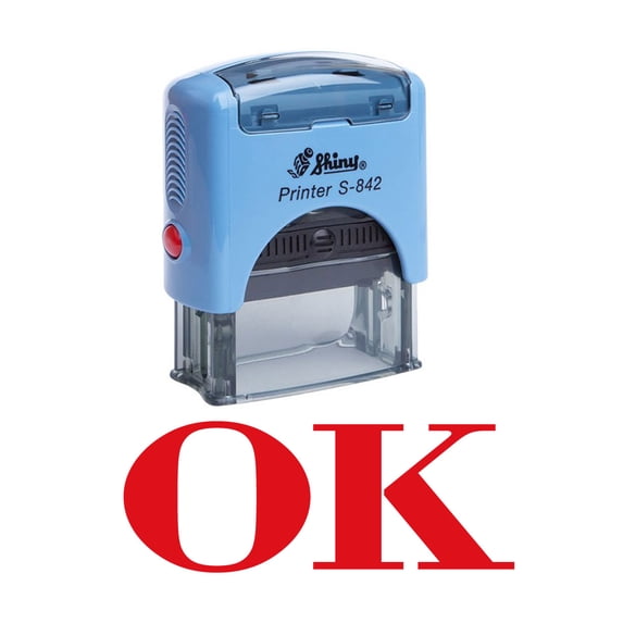 OK Self Inking Rubber Stamp Custom Shiny Office Stationary Stamp
