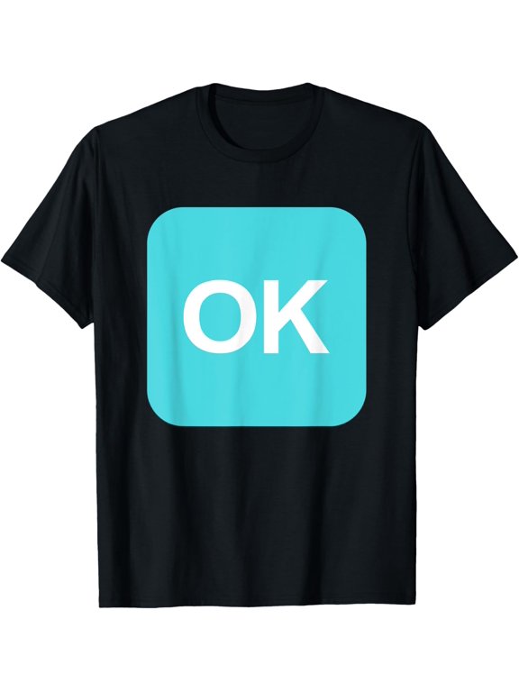 OK Sign Squared OK T-Shirt men and women can wear, black, white, gifts