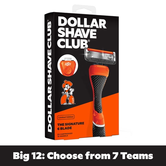 Dollar Shave Club Oklahoma State 6-Blade Razor Starter Set With Limited-Edition Handle