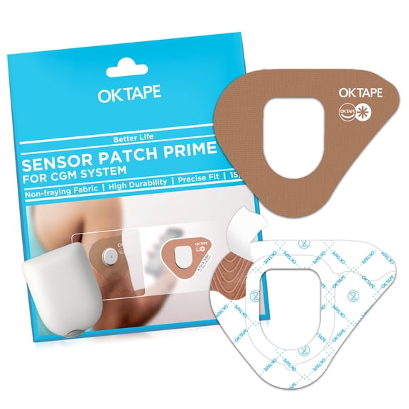 OK TAPE 15Pcs Over Patches for Omnipod 5, Waterproof & Hypoallergenic Adhesive, Pre-Cut Cover Patches, Stay Secure for 10-14 Days, Soft, Breathable Tape