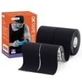 OK TAPE Basic Original Cotton Kinesiology Tape (2 Pack), Elastic Water