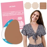 OK TAPE Breast Lift Tape, Nylon Boob Tape, Pre-Cut Design For Free Cutting, A-E Cup 2PCS