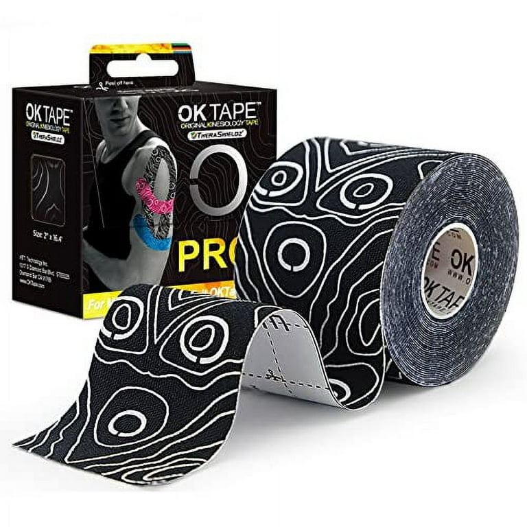 barmhjertighed Sidst Fremme OK TAPE PRO Kinesiology Tape, 2inch x Long Roll 16ft Free Cut Tape, Elastic Athletic  Tape Therapeutic Latex Free, Black+White - Walmart.com