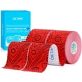 thumbnail image 1 of OK TAPE PRO Kinesiology Tape Uncut Roll, Elastic Physical Therapy Athletic Tape for Pain Relief, Muscle Support, Kinetic Tape, Water Resistant, 2in X 16.4ft -Red 2 Rolls, 1 of 9