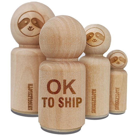 OK To Ship Production Inventory Management Manufacturing Label Rubber Stamp for Scrapbooking Crafting Stamping - Mini 1/2 Inch