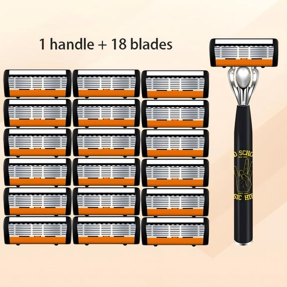 OK gesture Pattern Razor Classic 6-layer safety shaver, suitable for men's shaving and women's hair removal, manual shaver.