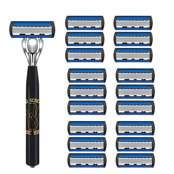 OK gesture Pattern Razor Classic 6-layer safety shaver, suitable for men's shaving and women's hair removal, manual shaver.