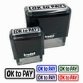 thumbnail image 1 of OK to Pay Double Border Self-Inking Rubber Stamp Ink Stamper for Business Office - Green Ink - Small 1-1/2 Inch, 1 of 7