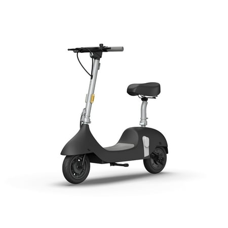 OKAI - Ceetle Pro Electric Scooter with Foldable Seat w/35 Miles Operating Range & 15.5mph Max Speed - Black