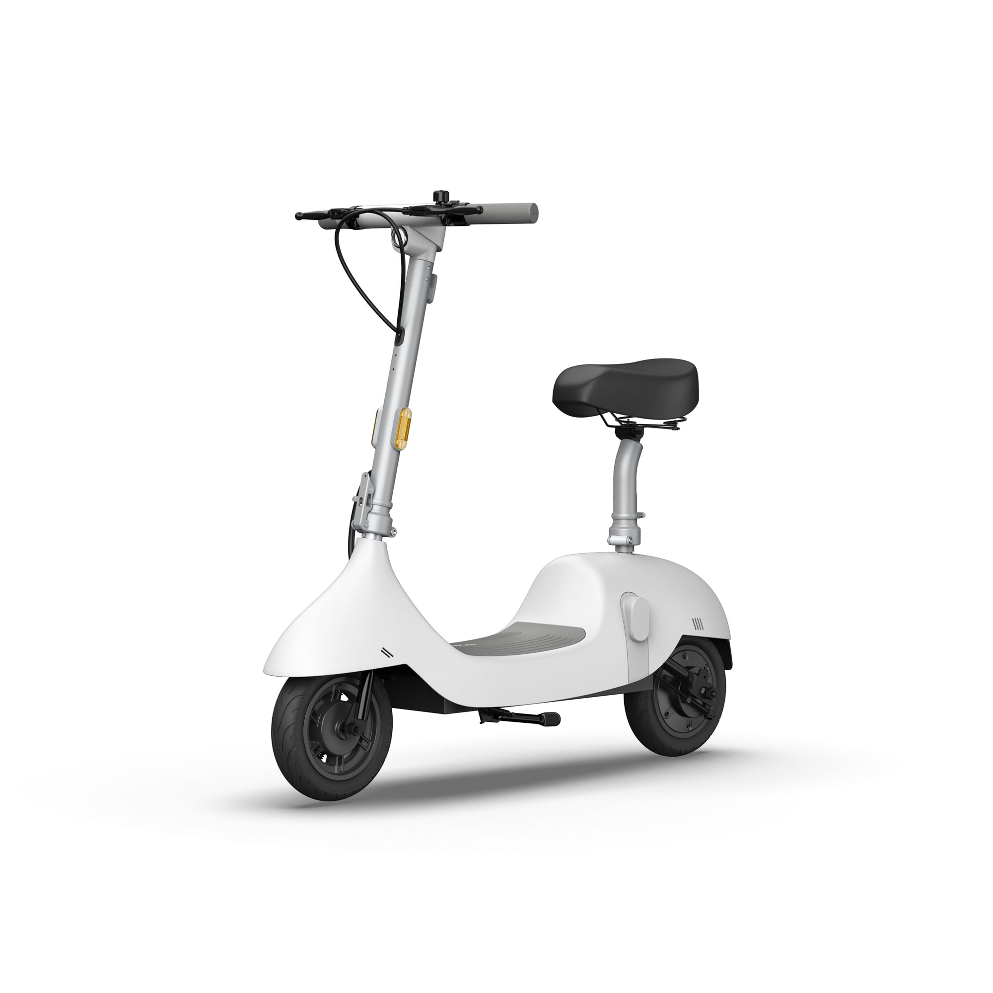 OKAI Ceetle Pro Electric Scooter with Foldable Seat w/35 Miles Operating Range & 15.5mph Max Speed - White