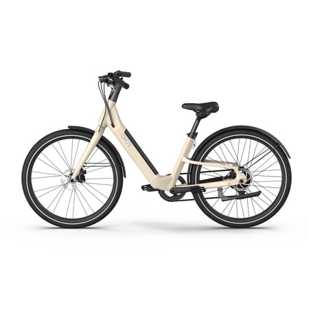 OKAI Stride Electric Bike w/ 40 Miles Max Operating Range and 25 mph Max Speed - Desert Sand