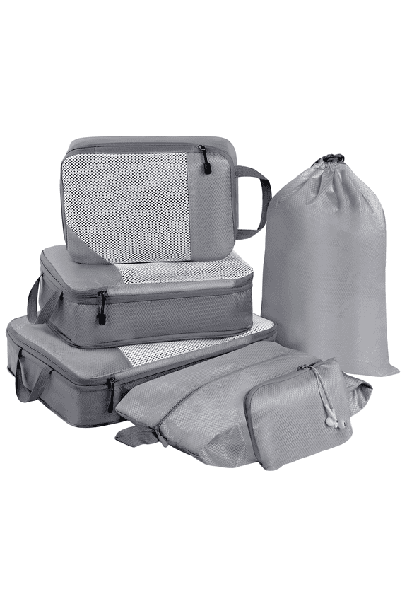 Compression Packing Cubes Set, Grey, 6-Piece