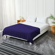 OKAO Home Goods Weighted Blanket Cool, Breathable And Comfortable Soft Thick for All Seasons - Navy Blue
