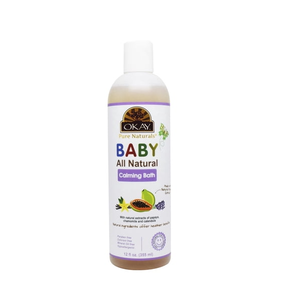OKAY Pure Naturals All Natural Baby Calming Bath - 12 oz / 355 ml