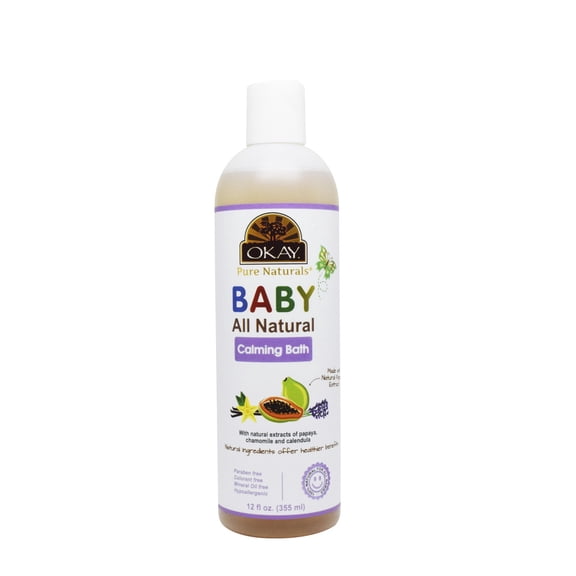 OKAY Pure Naturals All Natural Baby Calming Bath - 12 oz / 355 ml
