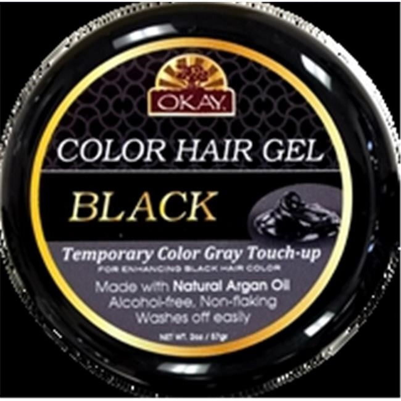 OKAY Color Hair Gel Black, 59 ml 6 pieces
