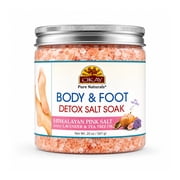 OKAY Pure Naturals Himalayan Pink Salt Detox Body & Foot Soak with Lavender & Tea Tree Oil, 20 oz