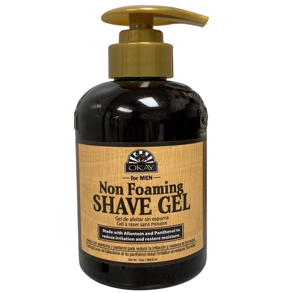 OKAY Men's Non Foaming Shave Gel - 12 oz / 355 ml