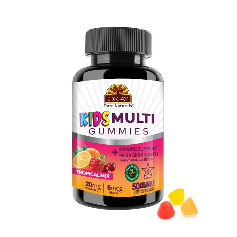 Okay Pure Naturals Daily Kids' Multivitamin Gummies with Vitamin C 