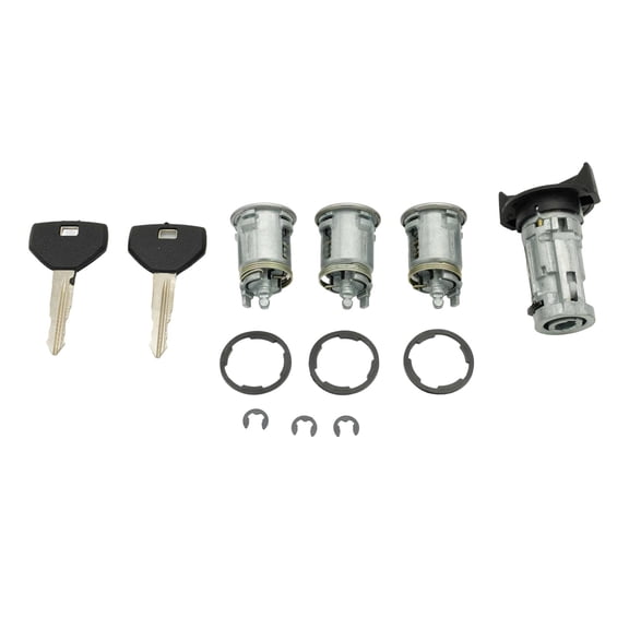 OKAY MOTOR 924-908 Ignition Switch Lock Cylinder & Door Lock Cylinder with 2 Keys for 1990-1995 Jeep Cherokee XJ Wrangler YJ Comanche for 1992 1993 Dodge Viper 1990 Dodge B/D/W 150/250/350