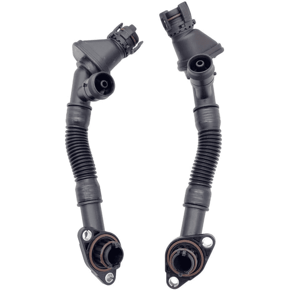OKAY MOTOR Set of 2 Crankcase Vent Hose Left and Right N63 pcv for BMW 550i 650i 750i X5 X6 Alpina B7 F01 F02 F07 F10 F12 F13 E70 E71 11157646086 11157646087