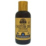 OKAY Men Castor Oil Beard and Hair Growth Oil - 4oz Lightweight Formula for Strengthening Hair
