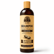 OKAY Men Castor Oil Beard & Hair Shampoo Wash   Cleanses, Softens & Conditions Beard & Hair, Improves Hair Appearance, Sulfate/Silicone/Paraben-Free, 16 oz