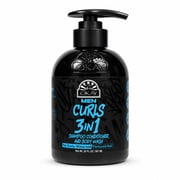 OKAY Mens Curls 3-in-1 Hydrating Shampoo, Body Wash, and Conditioner for Men, 20 fl oz