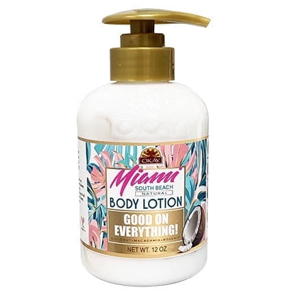 OKAY Miami South Beach Body Lotion 12 oz – Hydrating & Nourishing Moisturizer for Smooth, Soft Skin, Natural Glow