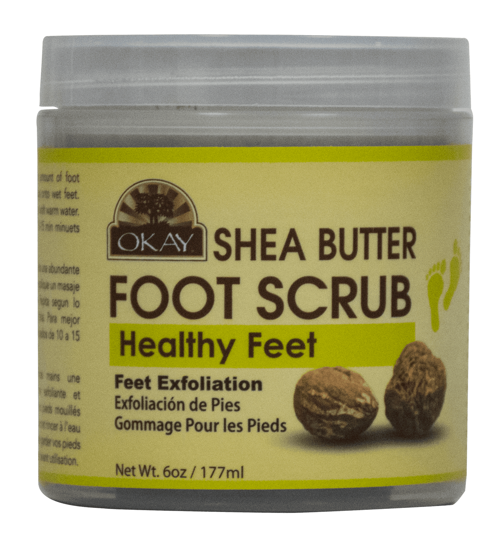 OKAY Shea Foot Scrub Provides Deep Moisturizing And Nourishment Thoroughly Exfoliates Rough