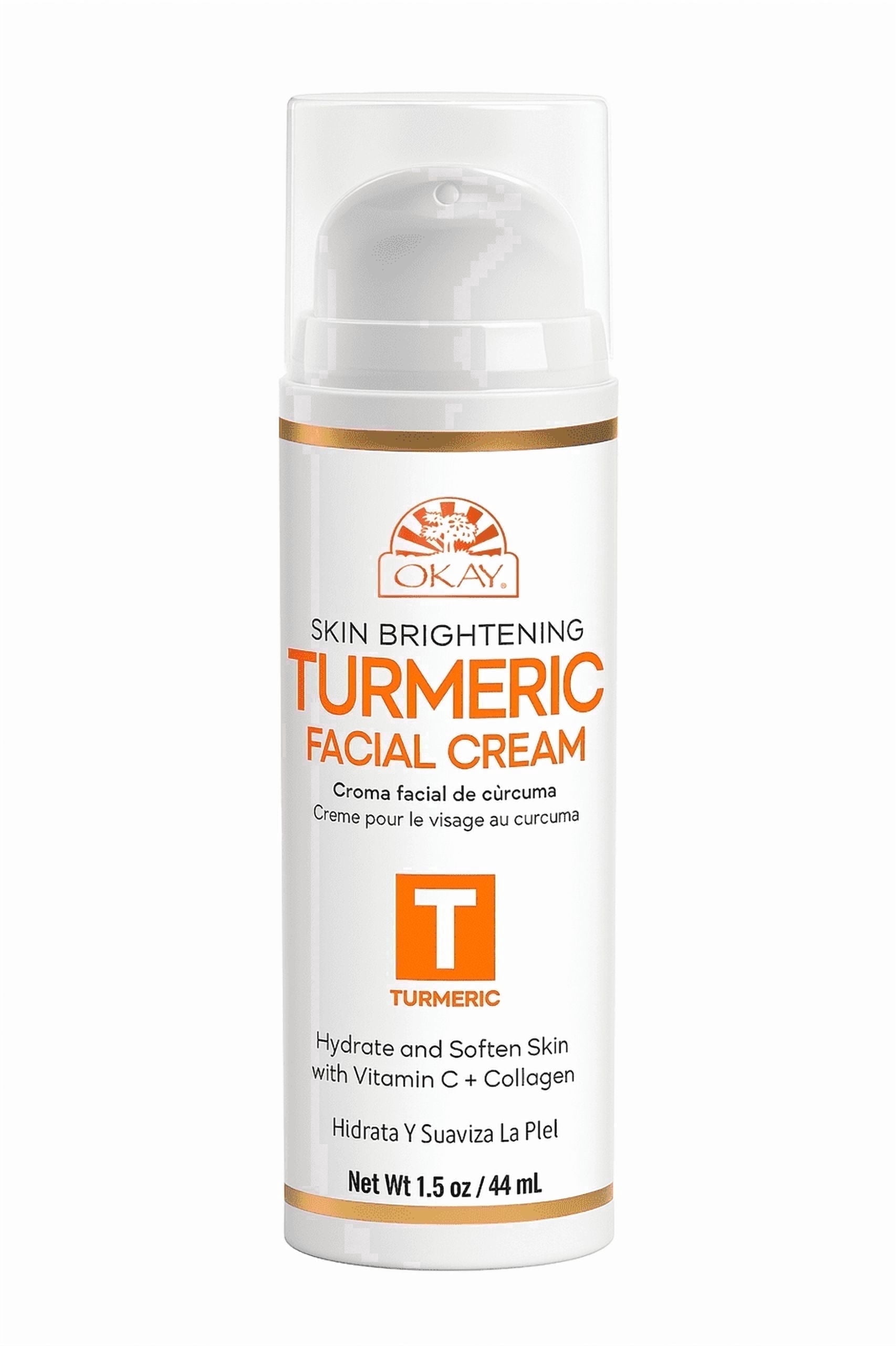 OKAY Turmeric Facial Cream, Hydrating Face Moisturizer for Soft
